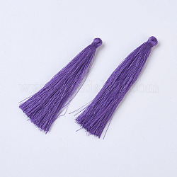 Polyester Tassel Pendants, Purple, 88~96x8~20mm
