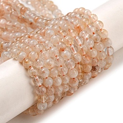 Chapelets de perles de citrine naturelle, ronde, 4mm, Trou: 0.7mm, Environ 103 pcs/chapelet, 14.96 pouce (38 cm)