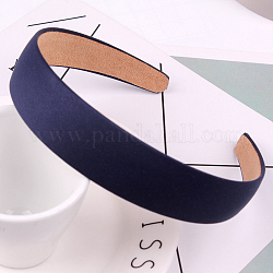 Wide Cloth Hair Bands, Solid Simple Hair Accessories for Women, Dark Blue, 145x130x28mm