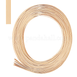 Tiras planas de mimbre de bambú natural, material de tejido sólido, para diy, tejido de muebles, burlywood, 10x0.5mm, 3 m / hebras, 20 hebras/paquete