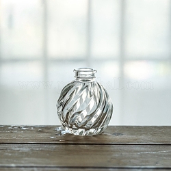 Vaso di vetro trasparente, vaso di fiori per piante fresche, ornamento per la decorazione della scrivania del soggiorno, chiaro, 38x80mm