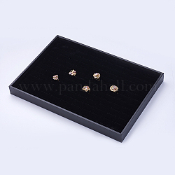 Pantallas de anillo de mdf, cubierto con franela, Rectángulo, negro, 35.6x24x3 cm