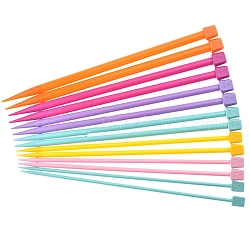 Набор крючков для вязания крючком с пластиковой ручкой, инструменты для вязания своими руками, разноцветные, 250 мм