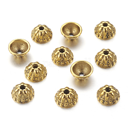 Tibetanische Legierung, Cadmiumfrei und Nickel frei und Bleifrei, Antik Golden, 8x4 mm, Bohrung: 1.5 mm