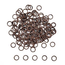 Латунные разрезные кольца, кольца с двойной петлей, без никеля , Красная медь, 5x1.2 мм, около 3.8 мм внутренним диаметром