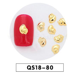 Сплав кабошонов, ногтей декоративные аксессуары, золотые, 5x3.8 мм, около 1000 шт / упаковка