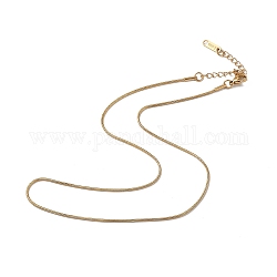 Ионное покрытие (ip) 304 ожерелье из круглой змеиной цепи из нержавеющей стали для мужчин и женщин, золотые, 15.83 дюйм (40.2 см)