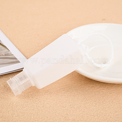 Botella de desinfectante de manos de plástico con cubierta de silicona, porta llavero de botella de viaje portátil, blanco, 10mm