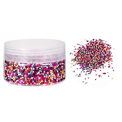 Glass Seed Beads, Baking Paint, Round Hole, Round, Mixed Color, 13/0, 2~2.5x1.5~2mm, Hole: 0.8mm, about 135g/box