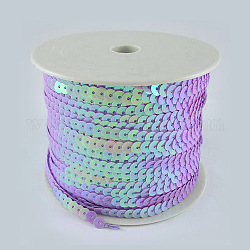 Violet avec rouleau de paillette / paillettes de couleur, 6 mm de diamètre, 100 yards / bobine 