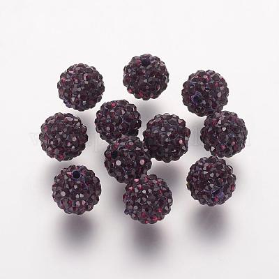 Polymer Ton Strass Perlen&nbsp;RB-K050-8mm-C04-1