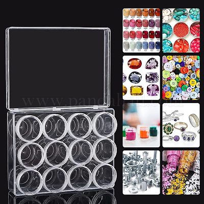 12pcs Transparent Small Plastic Storage Boxes, Rectangle Storage Case, Bead  Storage Containers With Hinged Lids For Storing Small Items, Crafts, Jewel