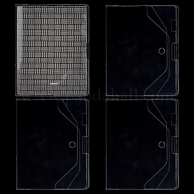 Couvertures de livres rectangulaires en PVC A5&nbsp;OFST-WH0050-012-1