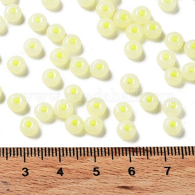 Imitationsjade 3/0 Glasperlen&nbsp;SEED-Z001-A-A07-1