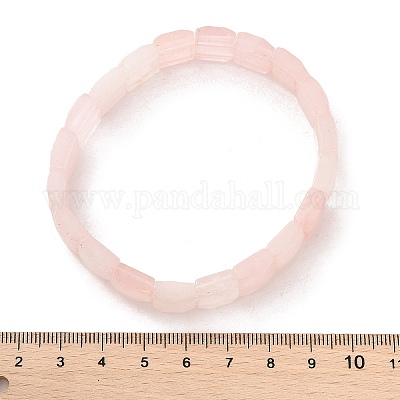 Bracelets extensibles en quartz rose naturel&nbsp;BJEW-F406-B04-1