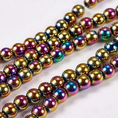 Rainbow Magnetic Hematite Beads 4mm (round)