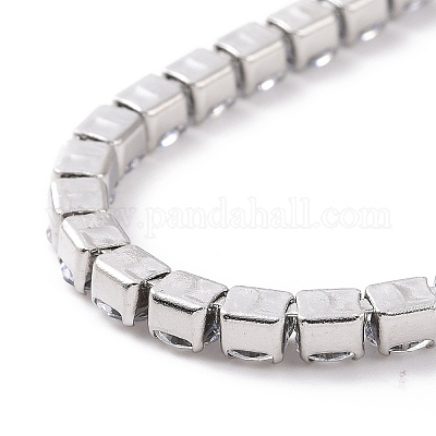Bracciale in macramè con catena di strass - Gioielli - Bracciali e