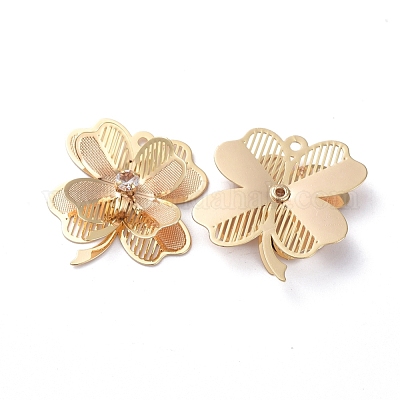 Pendentifs en laiton 3d&nbsp;KK-I661-04G-1