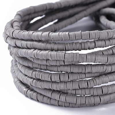 Flache runde handgemachte Polymer Clay Perle Spacer&nbsp;CLAY-R067-4.0mm-40-1