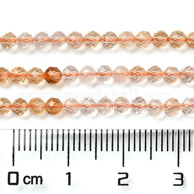 Brins de perles de citrine naturelle chauffées&nbsp;G-Q002-B04-03-1