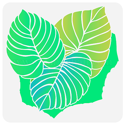 Wholesale FINGERINSPIRE Tropical Leaves Stencil 11.8x11.8 inch Palm Fern  Leaf Stencils Plastic Large Leaves Pattern Stencil Reusable DIY Art and Craft  Stencils for Painting on Walls Canvas DIY Craft Home Decor 