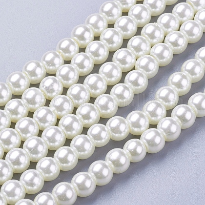Glass Pearl Beads Strands HY-6D-B02-1