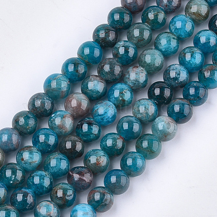 Chapelets de perles en apatite naturelle X-G-S333-8mm-031-1