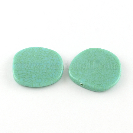 Imitation Turquoise Acrylic Beads OACR-R058-01-1