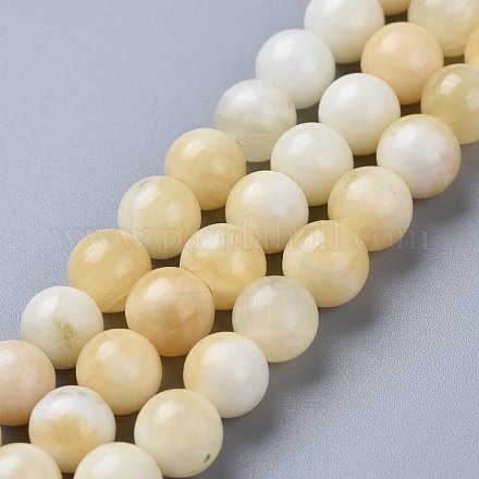 Natürlichem Honig Jade Perlen Stränge G-K153-B26-8mm-01-1