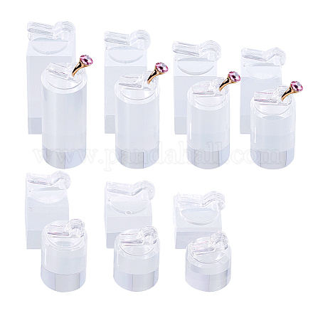 FINGERINSPIRE 14pcs/Set Clear Acrylic Jewelry Display Stand for Ring RDIS-FG0001-02-1