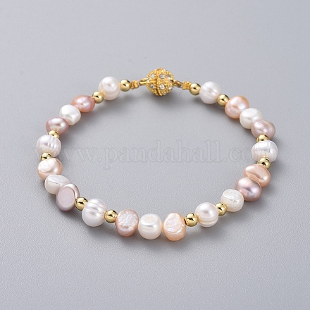 Pulseras de perlas naturales BJEW-JB04992-1