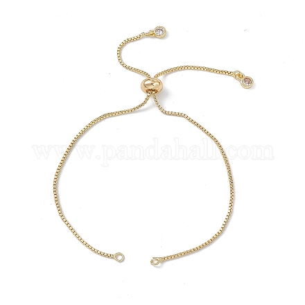 Fabrication de bracelets coulissants à chaînes de boîte en laiton KK-E068-VD012-2-1