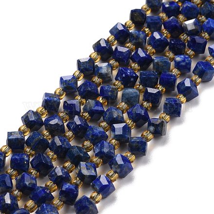 Chapelets de perles en lapis-lazuli naturel G-P463-25-1