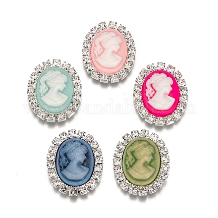 Resin Cameo Cabochons X-RB-N050-07-18S-1