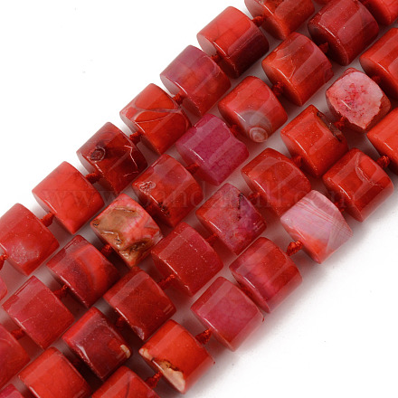 Natural Red Agate Beads Strands G-S370-033-1