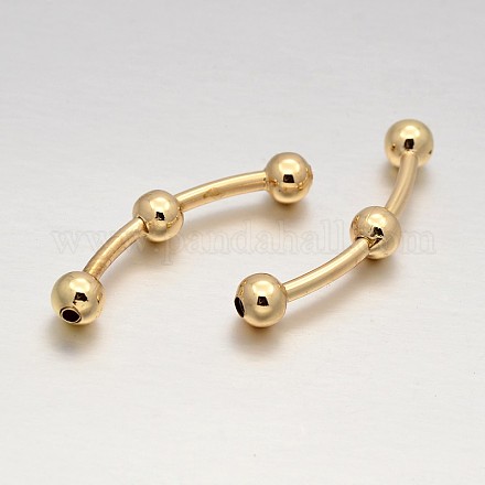 Brass Tube Beads KK-J201-01KCG-1