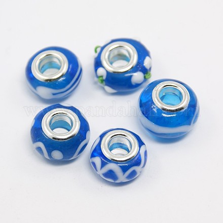 Mixed Style Handmade Lampwork European Beads LPDL-X0001-1