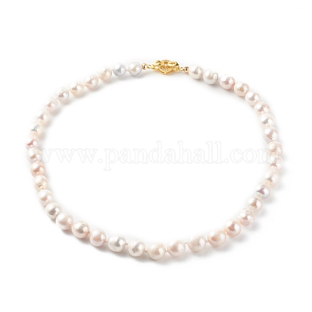 Natürliche Barockperlen Keshi Perlen Perlenketten NJEW-JN03325-1