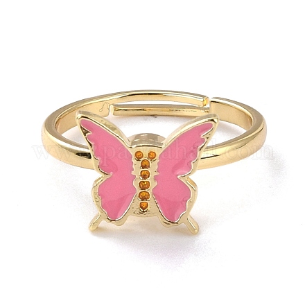Butterfly Fidget Ring for Anxiety Stress Relief RJEW-P024-01C-1
