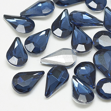 Cabujones de cristal con rhinestone RGLA-T082-6x10mm-13-1