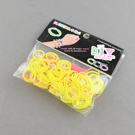 DIY Rubber Loom Bands Refills with Accessories DIY-R011-03-1