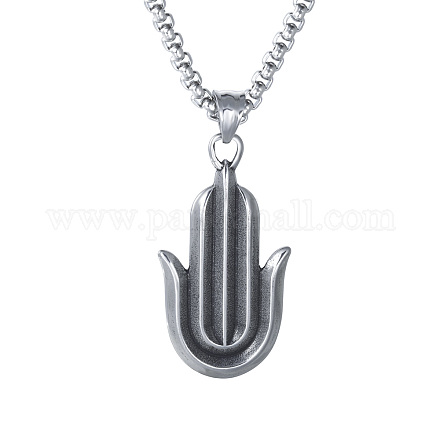 316 Stainless Steel Pendant Necklace STAS-Q203-AAT843-2-1