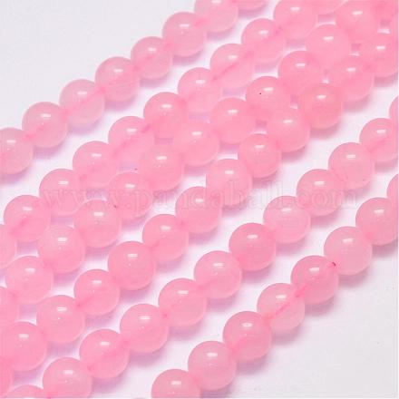 Granos naturales de abalorios de cuarzo rosa G-K126-J01-10MM-1