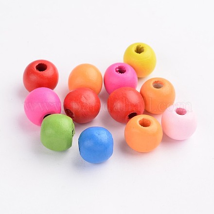 Dyed Natural Wood Beads WOOD-R249-047-1