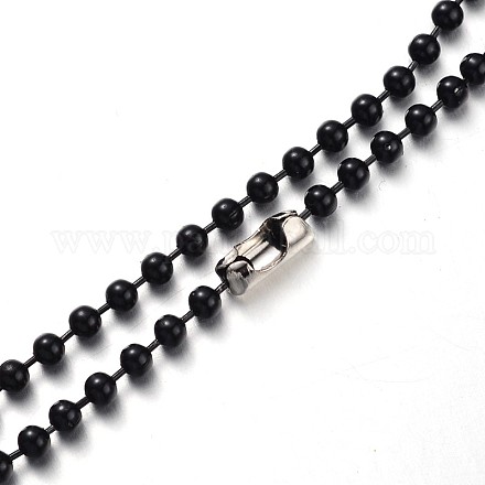 Iron Ball Beads Chain Necklace Making MAK-J009-18A-1