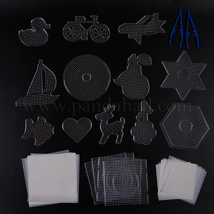ABC-Kunststoff pegboards für 5x5mm Heimwerker Fuse beads verwendet DIY-X0293-99-1