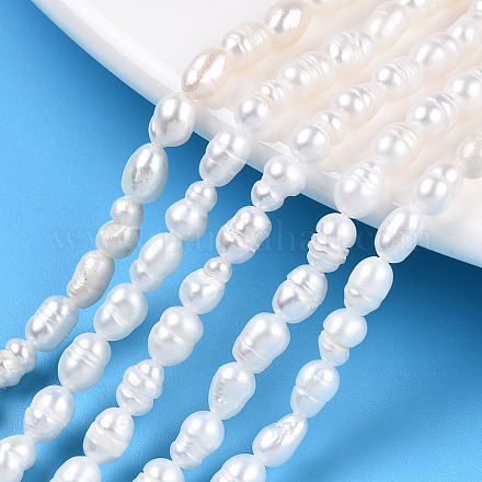 Fili di perle di perle d'acqua dolce coltivate naturali PEAR-N012-03J-1