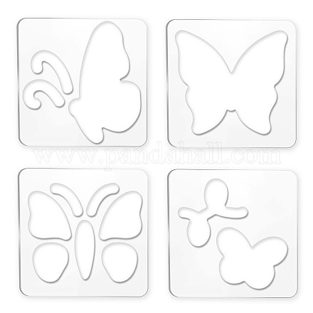 Globleland 4 regla de patchwork para coser mariposas TOOL-WH0152-025-1