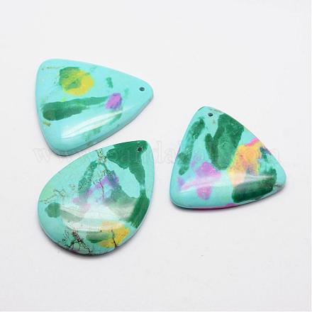 Natural & Dyed Turquoise Pendants G-P155-06N-1