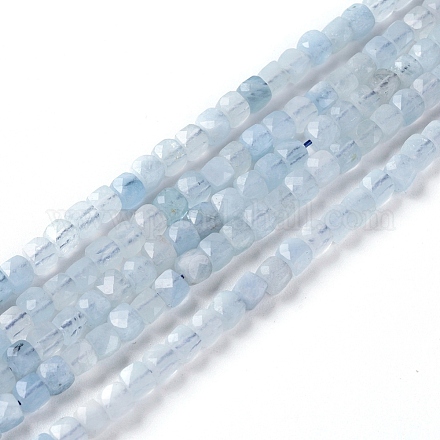 Chapelets de perles en aigue-marine naturelle G-L537-010A-1